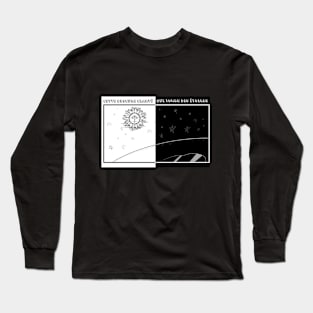 Sun Black and White Print Long Sleeve T-Shirt